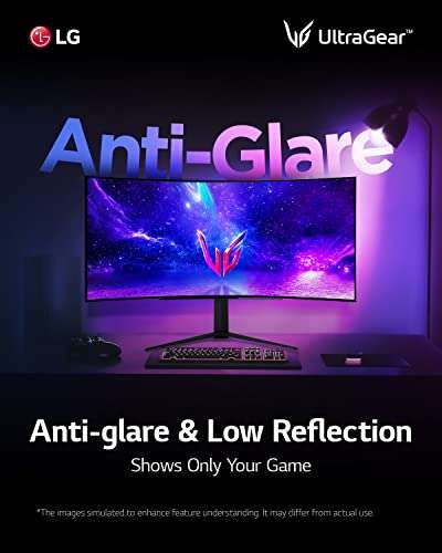 LG Monitor Gaming Ultragear (3440x1400, 21:9, 1.5M, 1, 0.03ms, 240Hz, HDR10), diag. 113cm,Hexagon Lighting