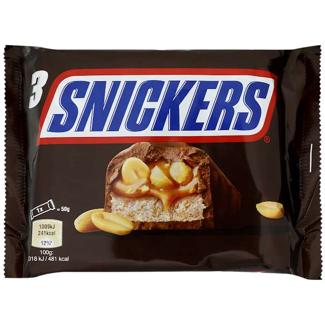 Snickers, barritas de chocolate
