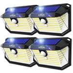 Luz Solar Exterior Focos Solares - pack de 4/ 3 Modos de iluminación ,178 LED (pack de 6 por 28,04)