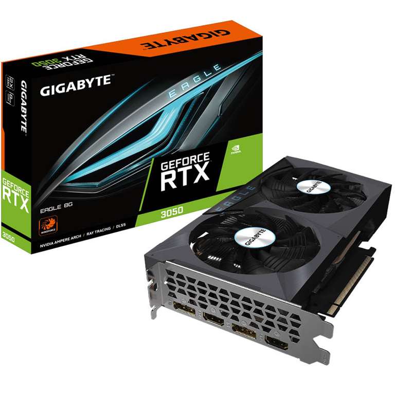 Gigabyte GeForce RTX 3050 EAGLE Gaming 8GB GDDR6 - Tarjeta Gráfica