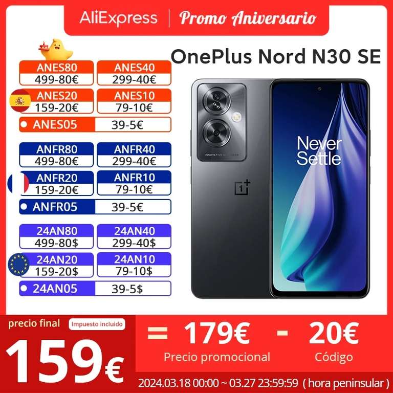 OnePlus Nord N30 SE Versión Global