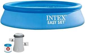 Intex 28108NP - Piscina hinchable INTEX, Ø244x61 cm, 1.942 litros, Con depuradora cartucho, 1.250 litros/hora, filtro cartucho tipo H