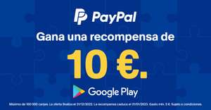 Gasta 5€ en Google Play y te dan 10€ de saldo en PayPal