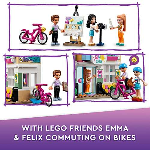 LEGO, 41711 Friends Escuela de Arte de Emma, Casa de Muñecas 3 Pisos