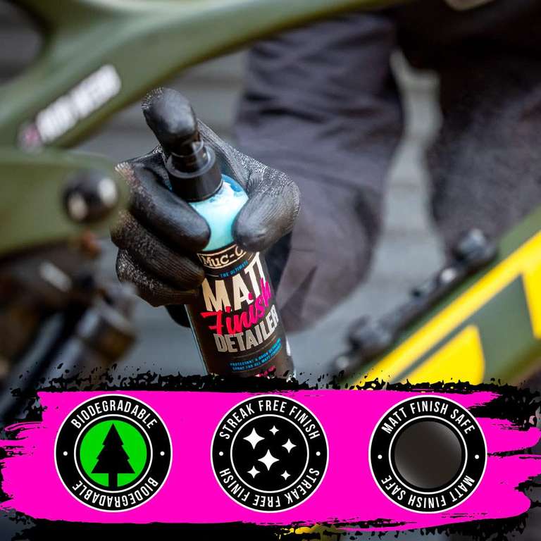 Muc-Off Spray de Acabado Mate, 250ml - Limpia Bicicletas Protector de Pintura para Uso en Bicicletas y Motos
