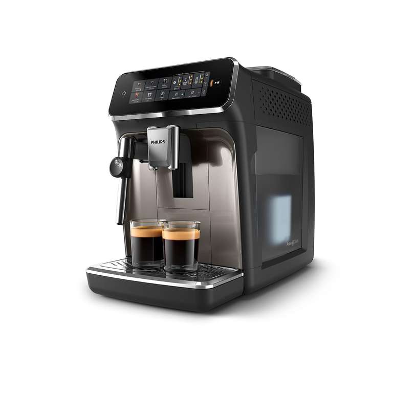 Philips Serie 3300 Cafetera Superautomática - Espumador de leche clásico, 5 tipos de café personalizables, Extracción silenciosa SilentBrew