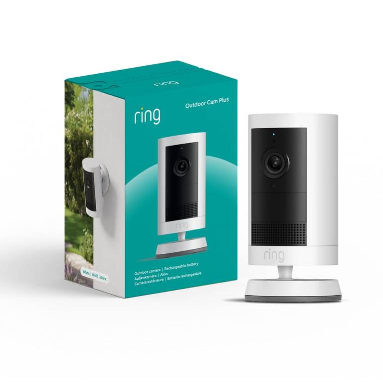 Ring | Cámara exterior Plus con batería (Outdoor Camera Plus última generación) | Vídeo 2K de gran angular | Cámara inalámbrica exterior