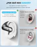 Auriculares Inalambricos Deportivos - Auriculares de Conducción Ósea y Cascos Inalambricos Bluetooth Deporte,hasta 40 Horas de Reproducción