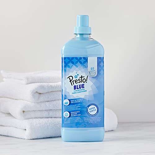 Marca Amazon Presto! Suavizante de telas azul, 360 lavados (6 x 1,5 L)