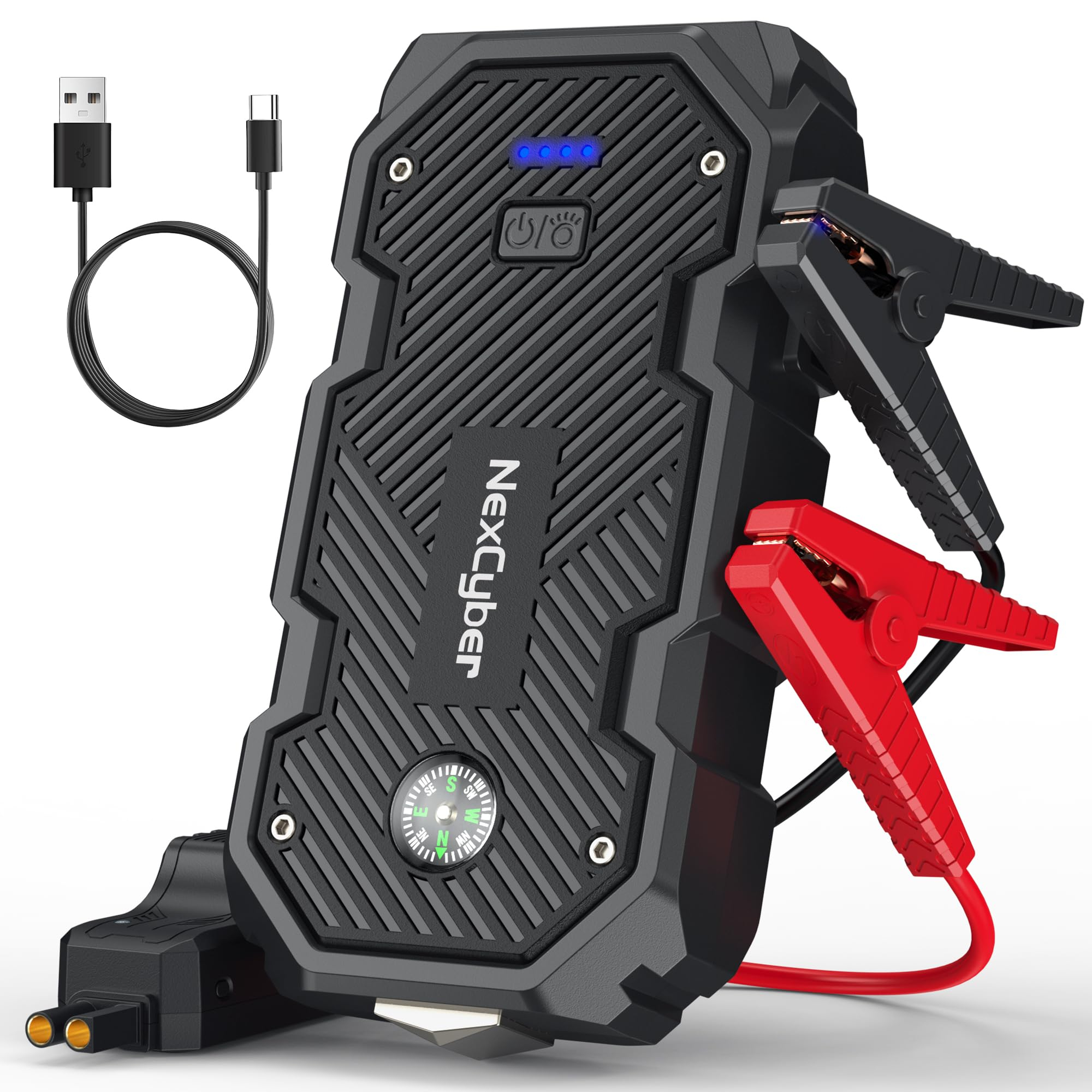 Arrancador de Baterias de Coche, 6000A Arrancador de Coches Portatil 12V (para 10.0L de Gasolina o 8.0L de Diésel)
