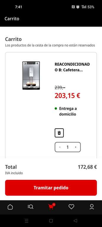 Melitta Café Solo Reaco (Mediamarkt solo en la App -15%)