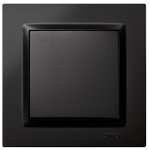 SIMON - Interruptor Conmutador, Serie Simon 10, 230V, Interruptor de Pared Interior, Fácil de Instalar, Marco, Tapa y Mecanismo, Color Negro