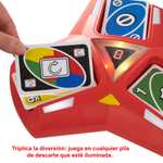 Mattel Games Uno Triple Play , juego de mesa con 112 cartas, base con pantalla Led con luces y sonidos emocionantes