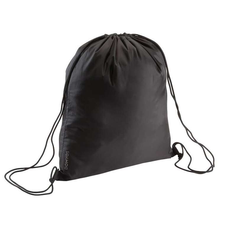 Petate mochila fitness plegable con cuerdas negra para transportar tu calzado de deporte
