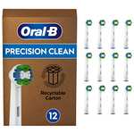 Oral-B Precision Clean Recambios Cepillo de Dientes Eléctrico con Tecnología CleanMaximiser, Pack de 12 Cabezales