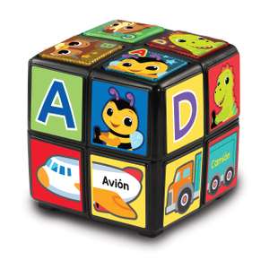 VTech - Cubo infantil Gira y aprende, Juguete de actividades interactivo para niños +18 meses, Versión ESP