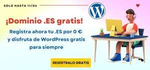 Dominio .ES + WordPress GRATIS en Nominalia [1 año]