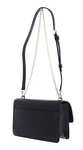 DKNY Bryant Small Flap Crossbody Bag with An Adjustable Chain Strap in Sutton Leather, Cruz para Mujer, Negro/Dorado, OneSize