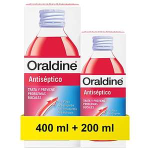 Oraldine Colutorio Antiséptico, 400 Mililitros + 200 MIlilitros