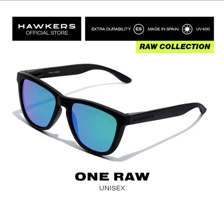 2X1 HAWKERS - ONE RAW Emerald Gafas de Sol Para Hombre y Mujer
