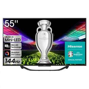 TV Mini LED 55" (139,7 cm) Hisense 55U7KQ, 4K UHD, Smart TV (65" por 591,73€)