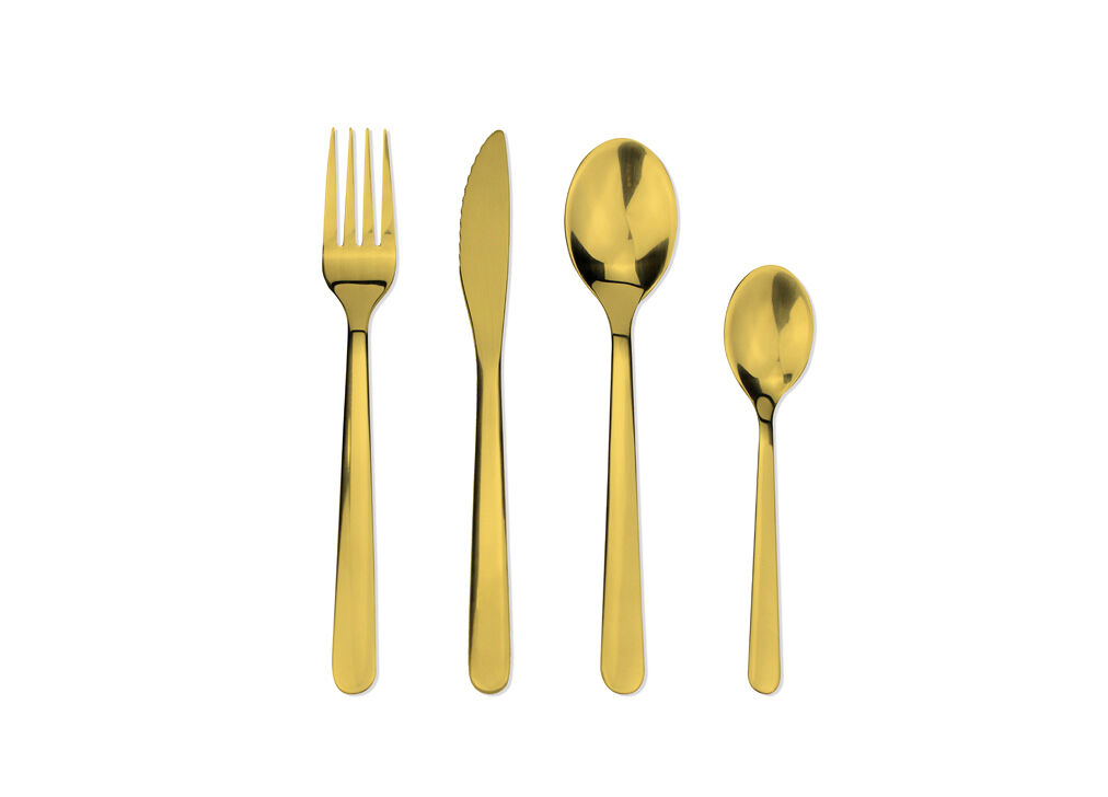 Cubertería Kactus Home ALANA de 16 piezas desde 4,90 € (dorado e inox) | Negro 9,90 € (RECOGIDA GRATIS)