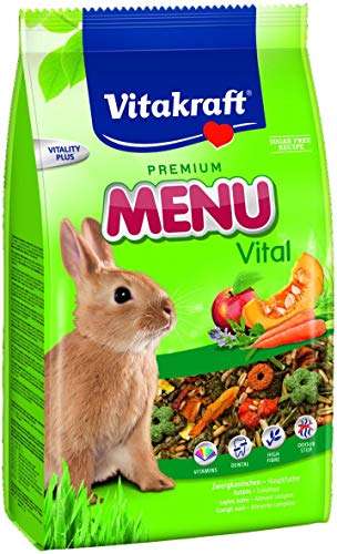 Vitakraft - Menú Premium Vital para Conejos con Cereales, Manzanas y Verduras - 1 kg