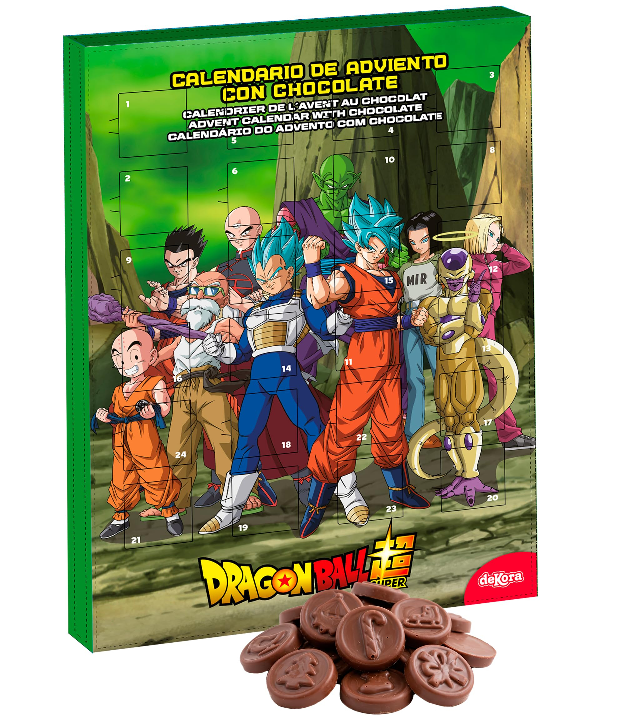 Calendario de Adviento de Chocolate Dragon Ball, 50 g (varios modelos)