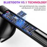 Auriculares Inalámbricos AOVOCE Cascos Bluetooth 5.1 con micrófono HiFi Control Táctil IPX5