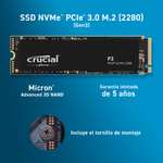 Crucial P3 4TB M.2 PCIe Gen3 NVMe SSD interno