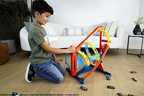 Hot Wheels Track Builder Kit tirabuzón sacacorchos, pistas de coches de juguete para acrobacias