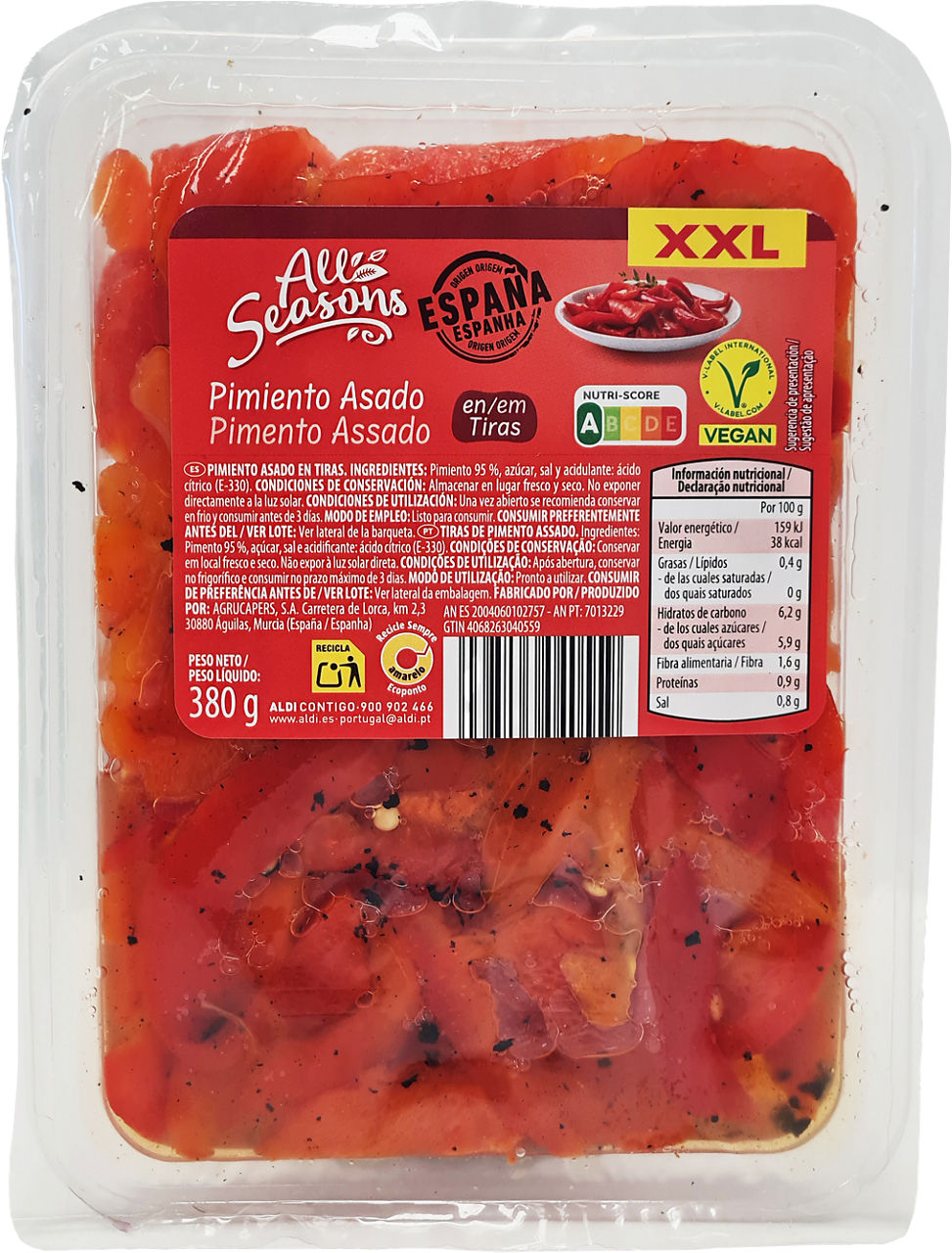 ALL SEASONS Pimiento asado XXL - 380 gr