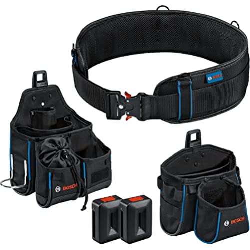 Bosch Professional ProClick - Set cinturón de herramientas 93 + bolsa GWT 4 + bolsa GWT 2 + 2 soportes