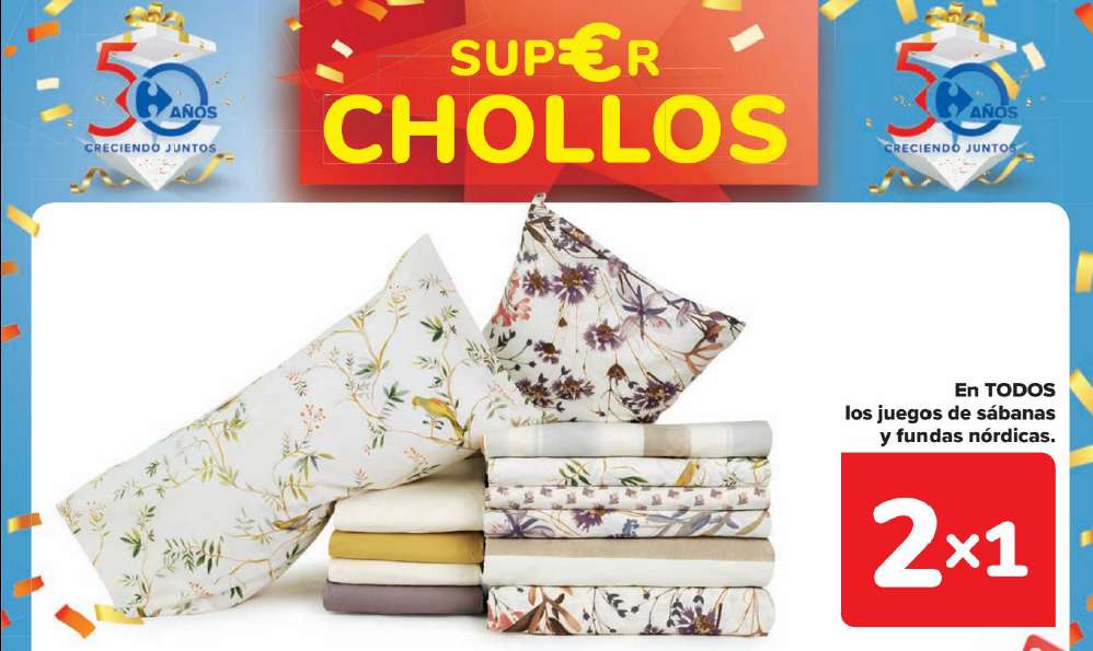 2x1 en TODOS los juegos de sábanas y fundas nórdicas - tienda y online @ Carrefour » Chollometro