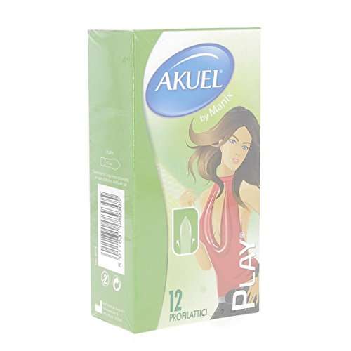 Akuel Play - preservativos clásicos con forma fácil de ajustar, 12 unidades