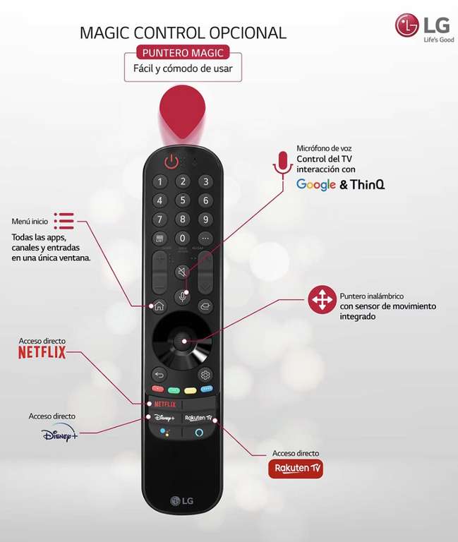 TV LED 139cm (55¨) LG Nanocell 55NANO826QB 4K SmartTV WebOS 22 HDR10, HLG, Sonido Dolby Digital Plus & AC4