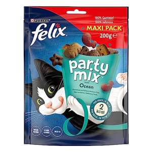 Comida para gatos - Pack 5 Bolsas de 200 g - Purina Felix Party Mix Ocean