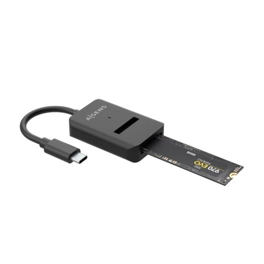 Caja Externa SSD M.2 NVMe/SATA AISENS ASUC-M2D011-BK USB 3.2 Gen2 10 Gbps (Carcasa de Aluminio / Negra)