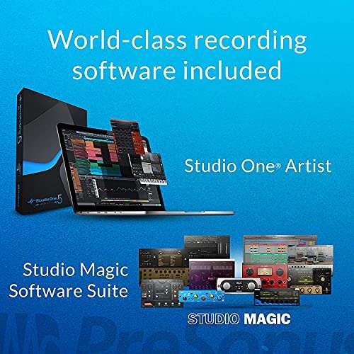 PreSonus AudioBox iTwo Studio Paquete de grabación con interfaz, auriculares, micrófono y software