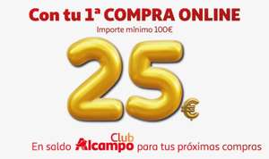 25€ en saldo club Alcampo - Compra mínima 100€