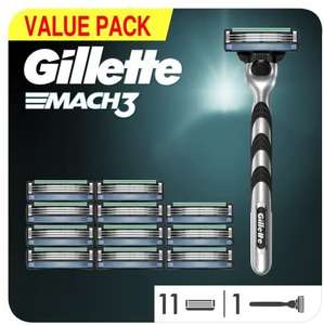 Gillette Mach3 Maquinilla de Afeitar Hombre + 12 Cuchillas de Recambio