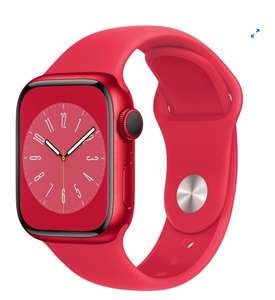 Apple Watch Series 8 GPS + Cellular 45mm Caja de aluminio en rojo con Correa deportiva Roja