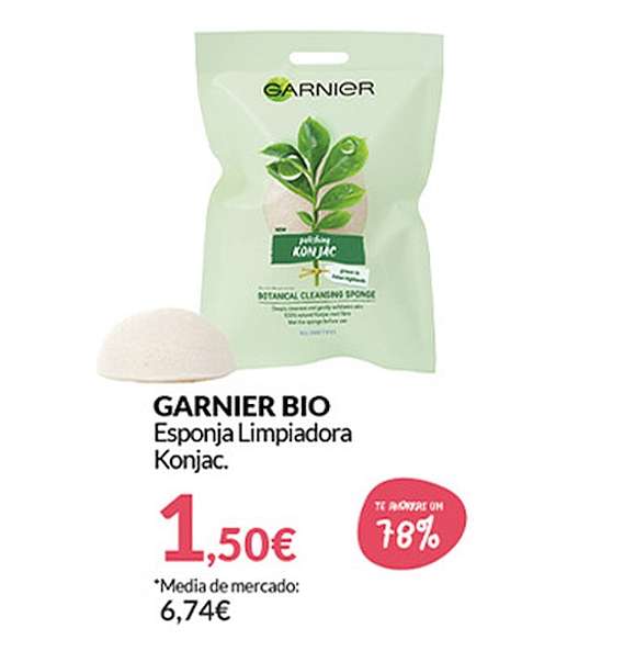 Garnier Bio Esponja limpiadora de raiz de Konjanc