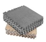 Alfombra de Piso de Espuma de Peluche de 30 cm/11,8 Pulgadas, 10 Piezas (Camello gris)