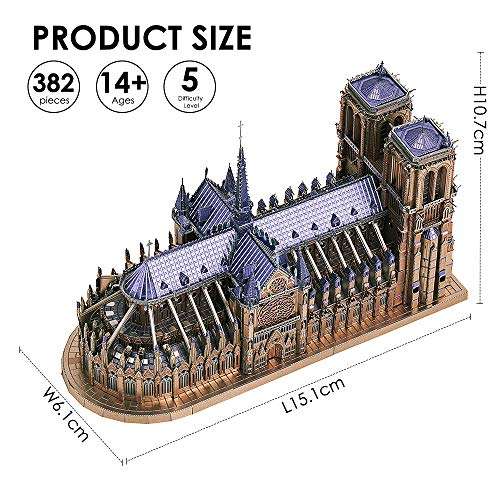 de Metal 3D Puzzles Rompecabezas 3D de Metal Adultos Notre Dame de » Chollometro