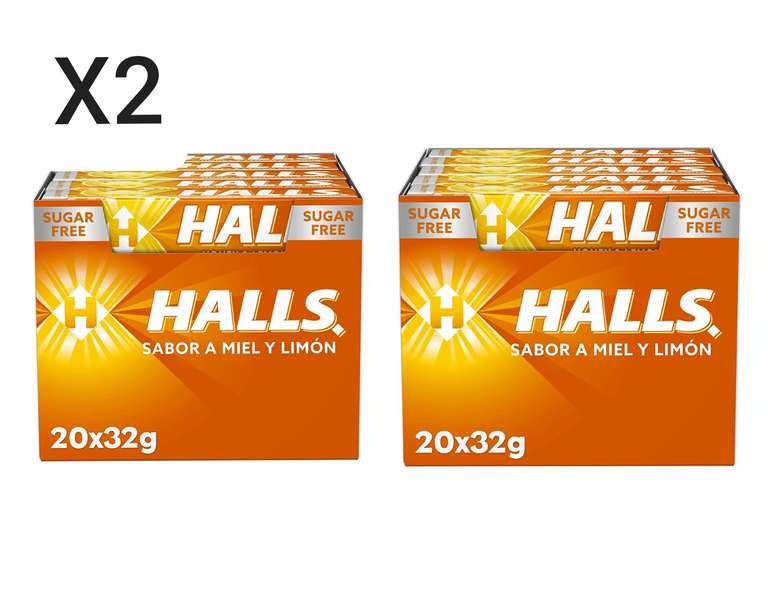 Halls Miel y Limón - Cada Caja cuesta 9.20€ con 20 Sticks de 32 g