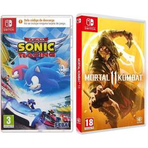Pack videojuegos nintendo Switch - Mortal Kombat 11 - Standard Edition + Switch Team Sonic Racing (Código de descarga)