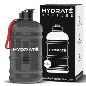 HYDRATE Bottles Botella de Agua de 2,2 Litros - Tapa de Bebida Fácil, Duradera y Extra Fuerte - Apta para Uso Alimentario.