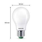 Philips Lighting - Bombilla Led Ultraeficiente 4w (Eq. 60w) E27 A60, Luz Fría (4000K) - Et. Energética A