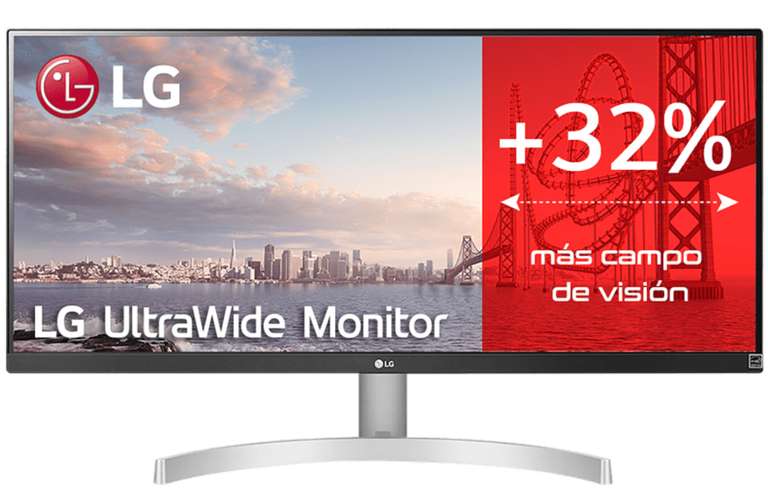 Monitor - LG UltraWide 29WN600-W, 29" WFHD, 5 ms, 75 Hz, DisplayPort, HDMI, FreeSync, Plata
